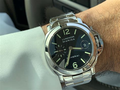 panerai on the wrist marina auto|Panerai luminor dial.